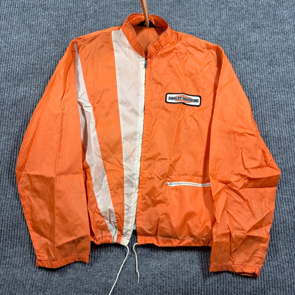 Vintage Champion Jacket Men's L Harley Davidson Windbreaker 70s Biker